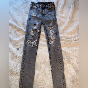 American Eagle Gray Skinny Jeans